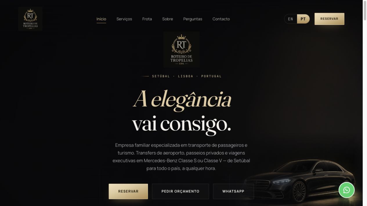 Website editorial da Roteiro de Tropelias
